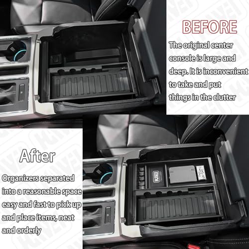 Center Console Organizer for Ford F150 2015-2020, 2017-2022 F250 - Product Imagery