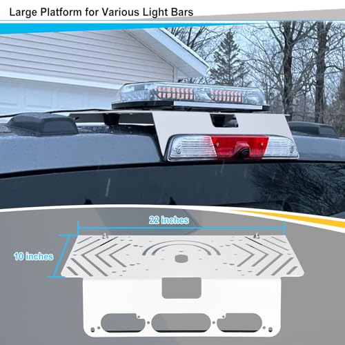TOPOWN White Metal Drill-Free Light Bar Cab Mount for Ford F-150 - Product Imagery