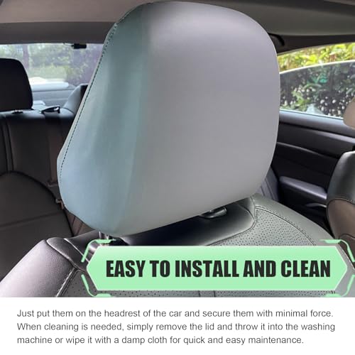 Shakas 2 PCS Cars Headrest Covers, Full Wrap-around Non-marking - Product Imagery