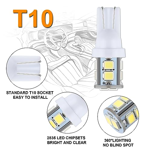 iFunyLED 24 Pieces Dome Light LED Car Interior Bulb Kit Set 194 - Product Imagery