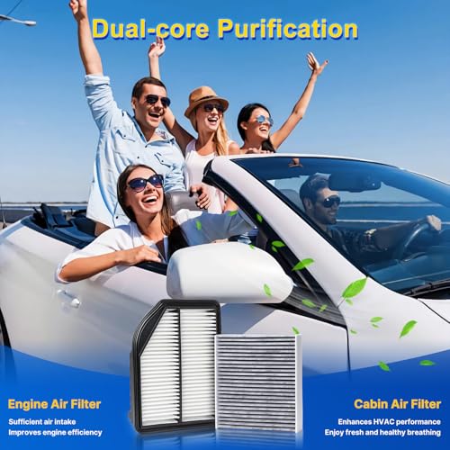 Cabin & Engine Air Filter Kit for 2012-2014 Honda CR-V 2.4L (Gas) - Product Imagery