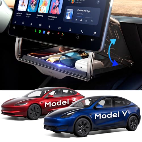TAZENI for Tesla Model Y & 3 Under Screen Storage, fit Juniper, - Product Imagery