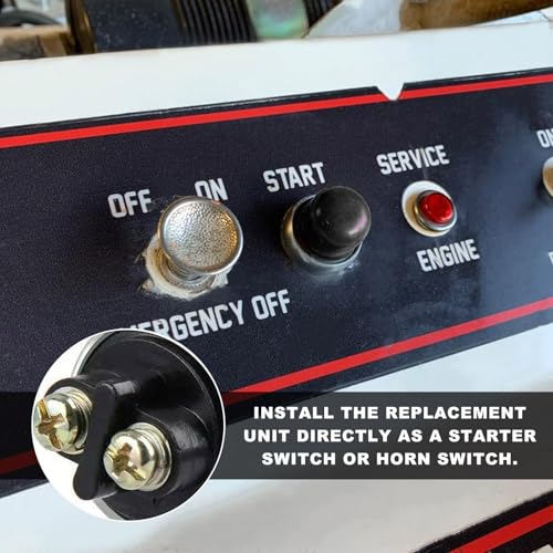 Ohleats 2 PCS Push Button Momentary Starter Switch, 12V/24V Horn - Product Imagery