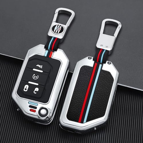 Zinc Alloy Key Fob Case Cover Compatible with Wrangler JL JLU - Product Imagery