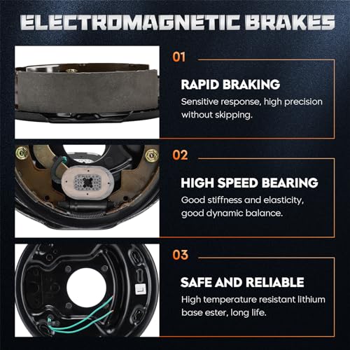 Youxmoto 10" X 2-1/4" Trailer Electric Brake Assembly (1 Right - Product Imagery