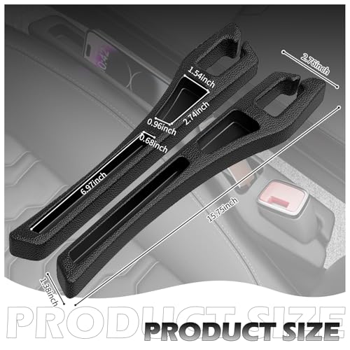 2PCS Car Seat Gap Filler Organizer Storages Phone Key Avoids - Product Imagery