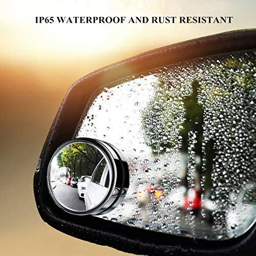 2 pcs Blind Spot Mirrors, 2" Round HD Glass Convex 360° Wide - Product Imagery