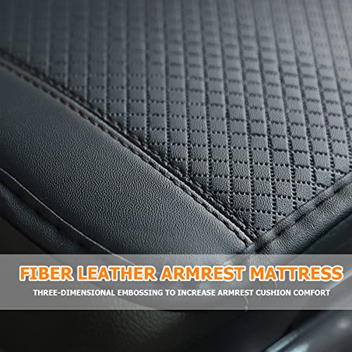 8sanlione Car Center Console Pad, Black - Product Imagery