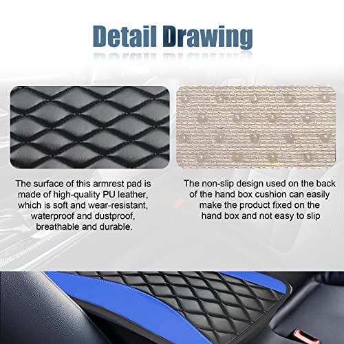 Car Center Console Cover, Universal Leather Waterproof Armrest - Product Imagery