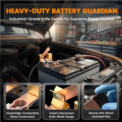 Top Post Knife Blade Master Switch 12V 24V Battery Disconnect - Product Imagery