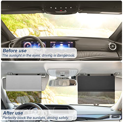 NAZZO Sun Visor Extender for Car, Sun Blocker with PC Sunshade - Product Imagery