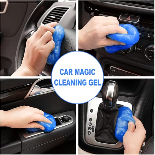 7PCS Car Detailing Brush Set, Ultra Soft Boars Hair Car Interior - Product Imagery