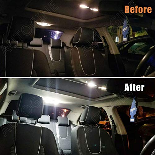 AUTOGINE 6 Piece White LED Interior Lights Kit for Honda Accord - Product Imagery