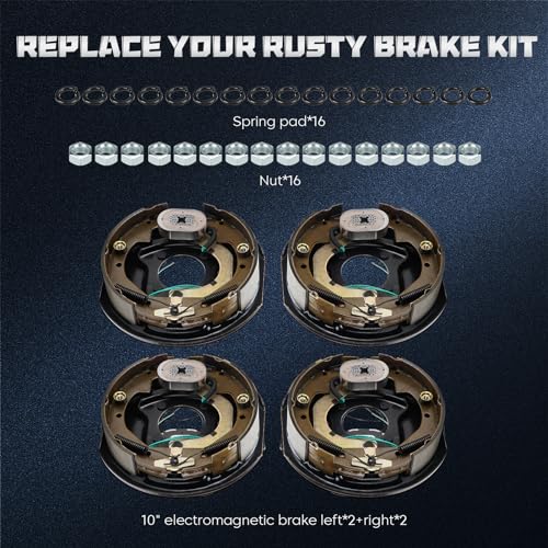 Youxmoto 10 x 2-1/4 Trailer Electric Brake Assembly (2 Right - Product Imagery