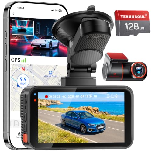 4K+4K Dash Cam, Free 128GB Card, 5.8GHz WiFi6 - up to 20MB/s - Product Imagery