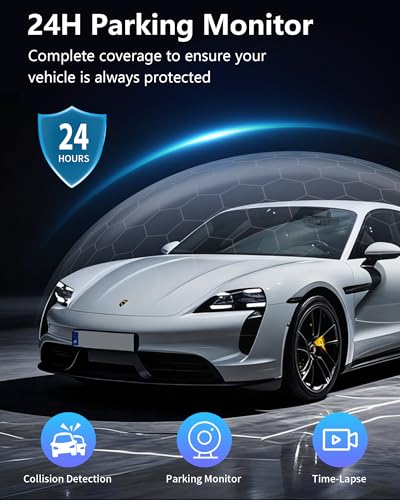 4 Channel Dash Cam Front and Rear,360°View, WiFi, APP,Dash - Product Imagery