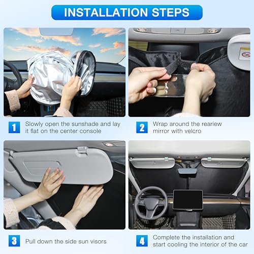 INSAUTO Custom Fit Windshield Sun Shade for Lexus RX 2016-2022 - Product Imagery