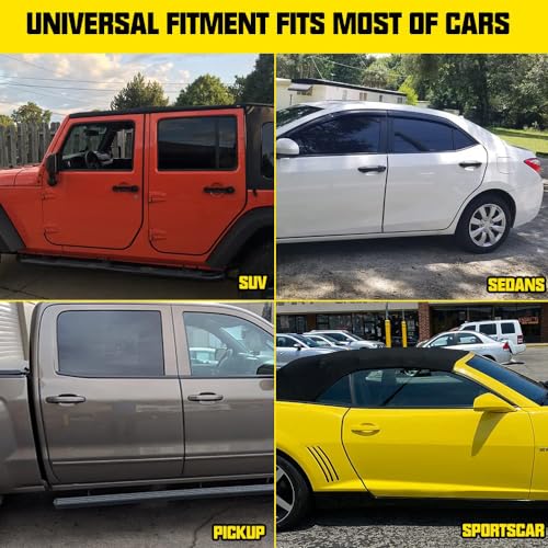 Winunite 32.8ft (10m) No Glue Car Door Edge Guards Black - Product Imagery
