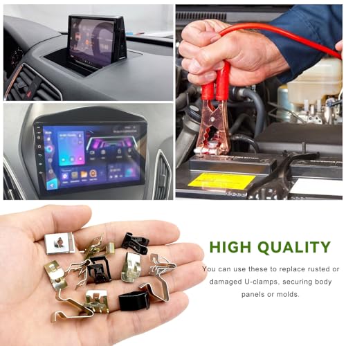 240 PCS Car Dashboard Trim Clips, 12 Sizes Panel U-Clip Kit Auto - Product Imagery