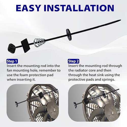 BFXM Automotive Fan Mounting Kit, Radiator Fan Zip Ties Clips - Product Imagery