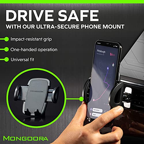 Air Vent Car Phone Mount Holder - Locking Cell Phone Car Mount - Product Imagery