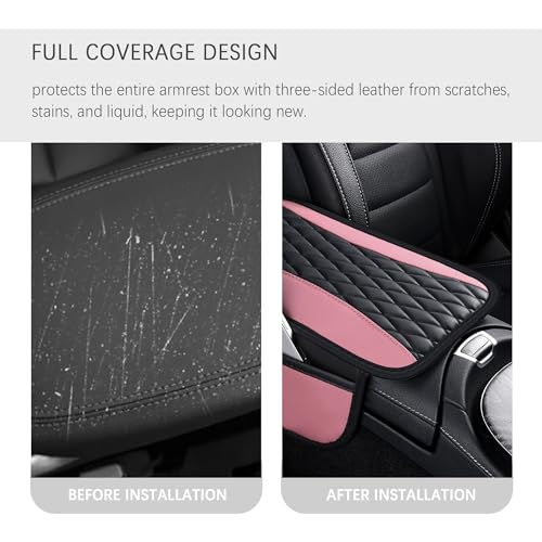 IHOTDER Patchwork Leather Center Console Covers for - Product Imagery