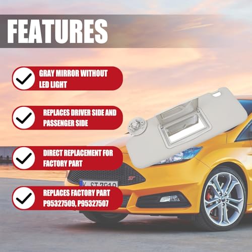 FEXON Sun Visor Pair for Chevy Sonic & Spark, Left/Right, - Product Imagery