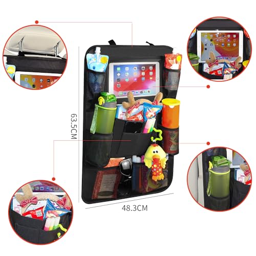 Car Backseat Organizer with 10" Tablet Holder, Seat Back - Product Imagery