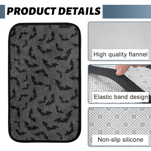 Bats Auto Center Console Cover for Women Men Flannel Car Armrest - Product Imagery