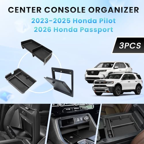 3PCS Center Console Organizer for 2023-2026 Honda Pilot/26 - Product Imagery