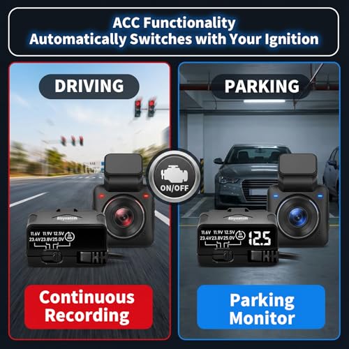 OBD Dash Cam Power Cable USB C with Acc Detection, Plug and Play - Product Imagery