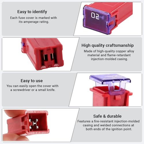 10PCS Car Fuse Combination, Low Profile Box Shaped Automotive - Product Imagery
