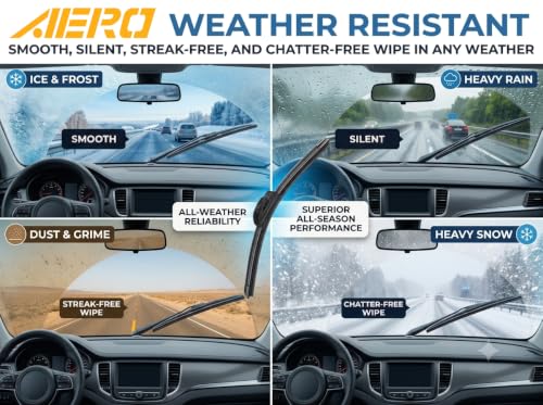 AERO Voyager 24" + 20" Premium All-Season OEM Quality Windshield - Product Imagery