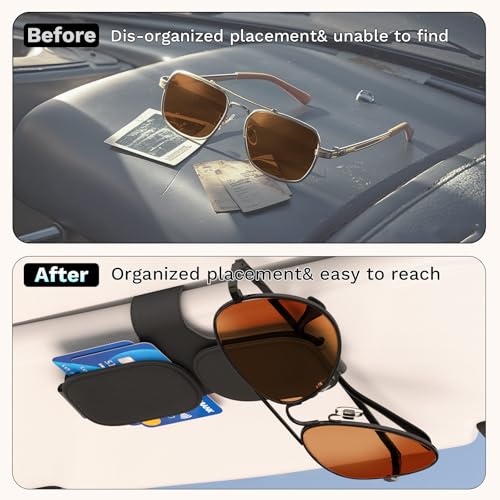BFXM Sunglass Holder for Car Double Clip, Car Accessories - Product Imagery
