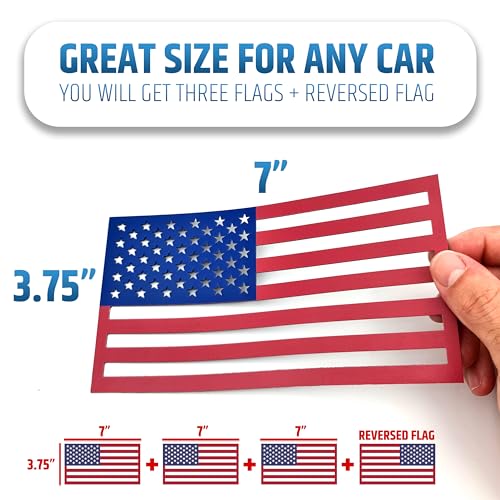 Premium American Flag Magnets for Trucks and Cars (3 Pack) + - Product Imagery