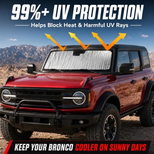 Mabett Windshield Sun Shade for 2021-2026 Ford Bronco - Product Imagery