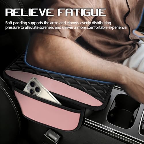 wuyaoyao Car Center Console Cover, 12.2"×7.5" Waterproof Leather - Product Imagery