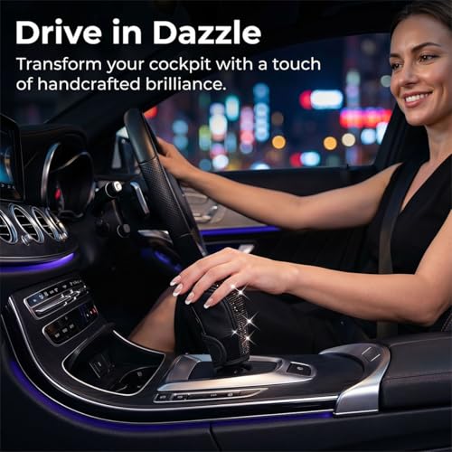 Bling Car Gear Shift Cover (Black) - Product Imagery