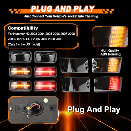 LED Cab Roof Lights 10pcs Kit for Hummer H2 2003-2009 H2 SUT - Product Imagery