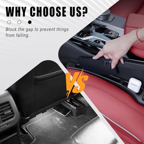 Car Seat Gap Filler Organizer 2 Pack, Anti-Drop Car Seat Gap - Product Imagery