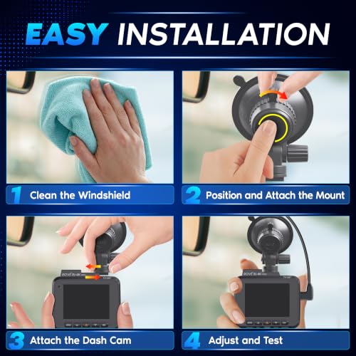 ROVE Suction Cup Mount for R2-4K, R2-4K PRO and R2-4K Dual Dash - Product Imagery