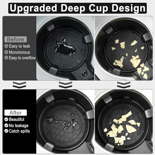 SINGARO Car Cup Holder Coaster, Silicone Cup Holder Insert, - Product Imagery