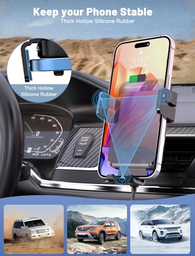 Wireless Car Charger, MOKPR Auto-Clamping Car Mount 15W/10W/7.5W - Product Imagery