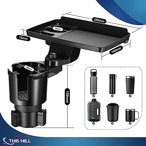 This Hill Car Cup Holder Tray 2-in-1 Detachable Car Food Table - Product Imagery
