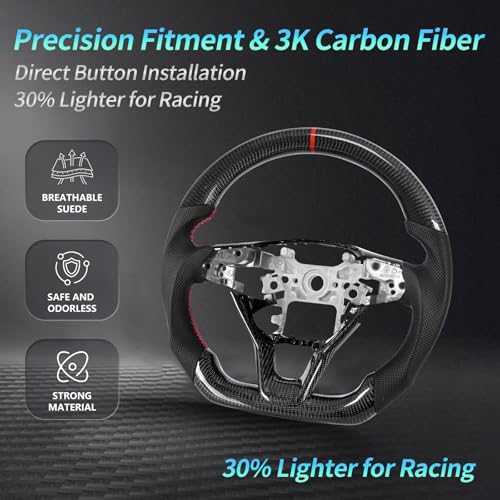 Carbon Fiber Steering Wheel for Honda Accord 10TH GEN 10 - Product Imagery