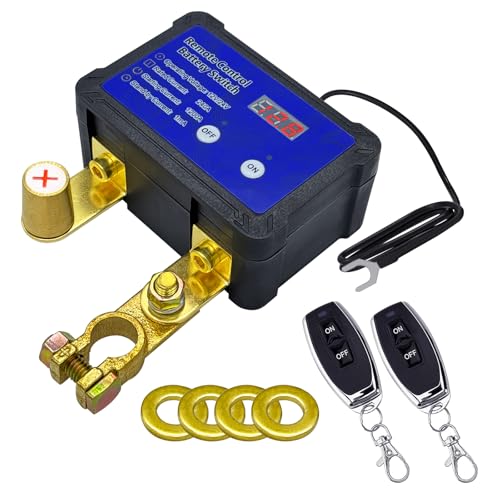 Ampper Remote Battery Disconnect Switch 12V W/Voltmeter, 240A - Product Imagery