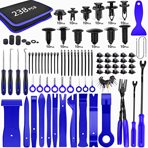 GOOACC 238Pcs Auto Trim Removal Tool and Push Pin Retainer Clip - Product Imagery