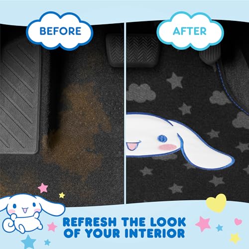 Cinnamoroll Carpet Car Floor Mats - Universal Fit for Cars, SUVs - Product Imagery