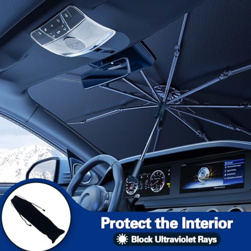 2026 Windshield Sun Shade Umbrella, Foldable Car Sunshade, 99% - Product Imagery