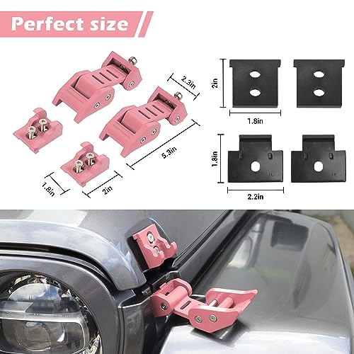 RT-TCZ for Wrangler Hood Latches Catch Kit Compatible with Jeep - Product Imagery